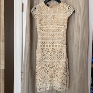 Off-white lace dress